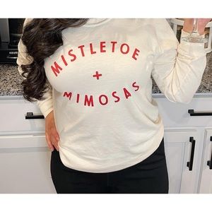 Mistletoe + mimosas t shirt
